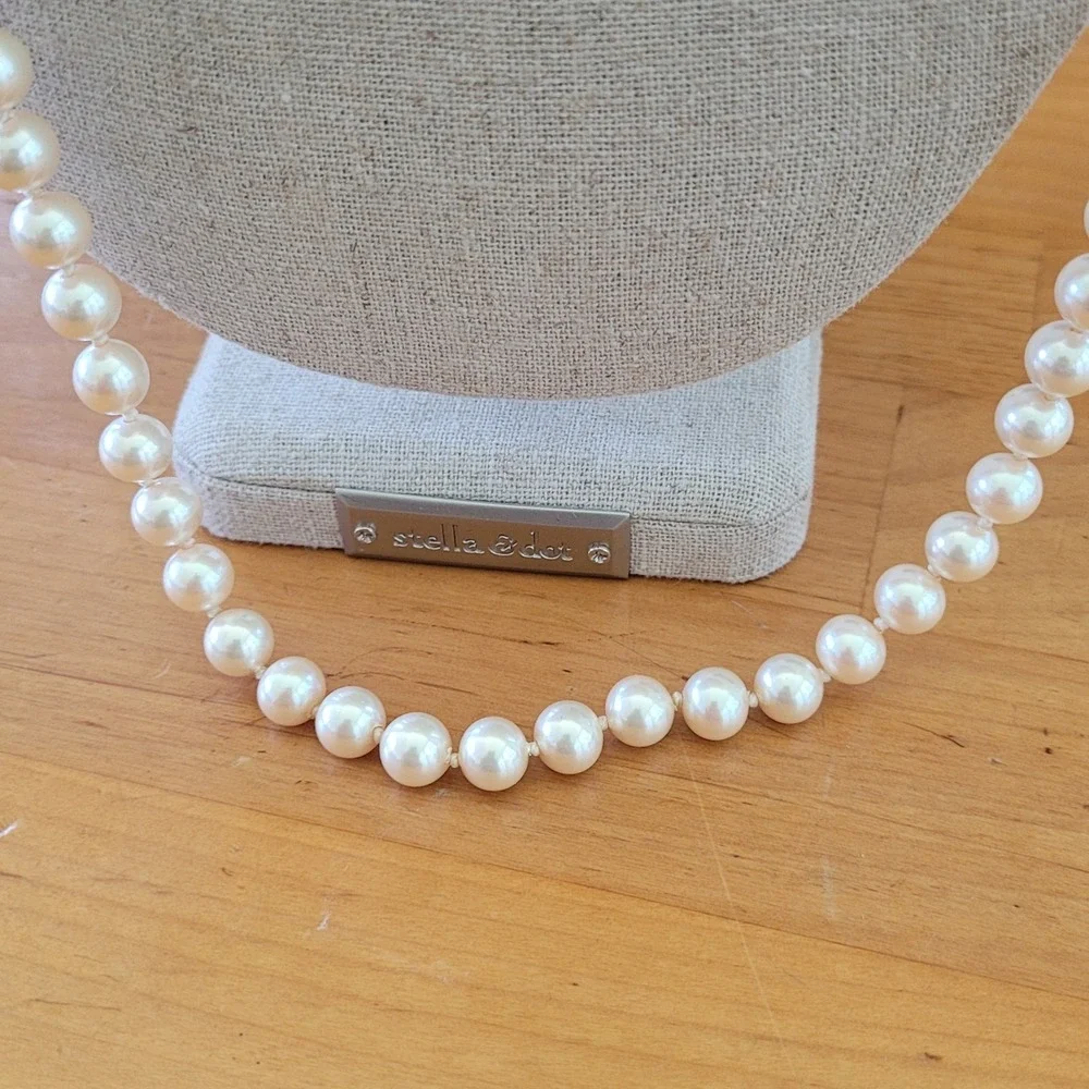 Vintage MARVELLA Faux Pearl Necklace 28 Inch Knotted Long Strand 64g